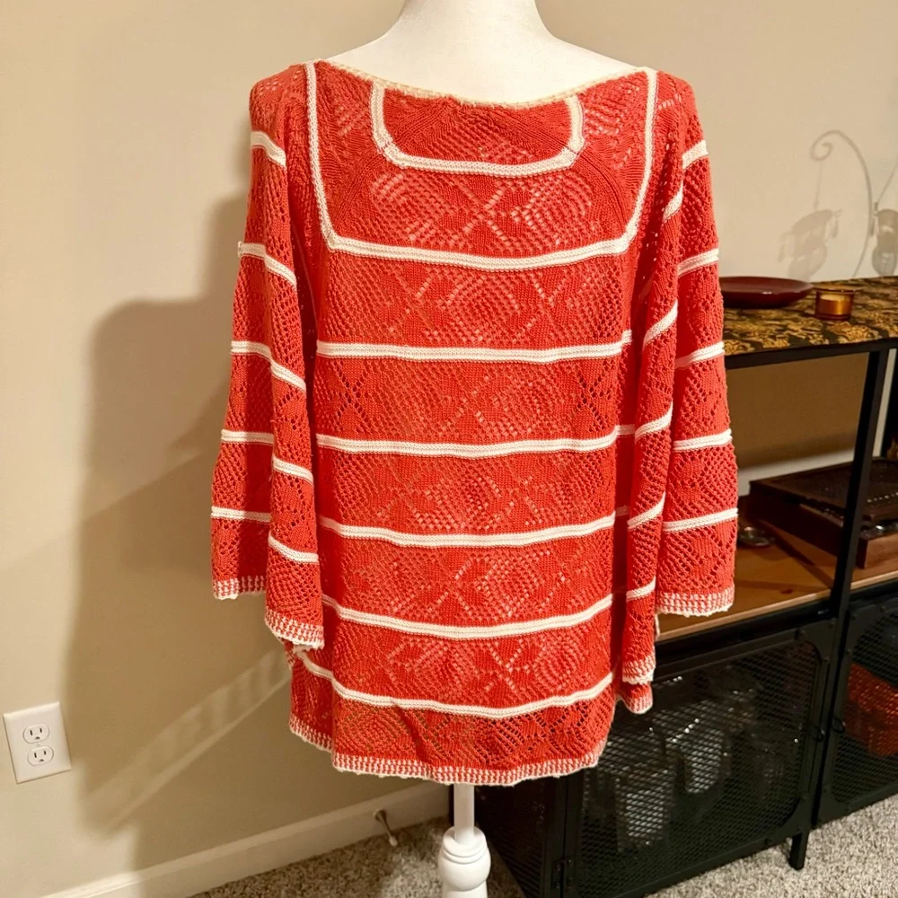 🌼 Free People | Sz Medium | La Bonita Crochet Shawl Top - Picture 4 of 5